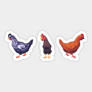 Trio Chick Charm Sticker